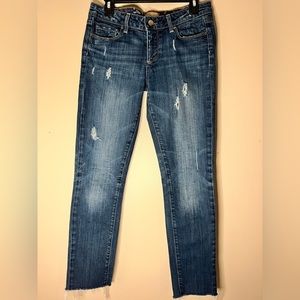 Paige cropped jeans distressed size 29